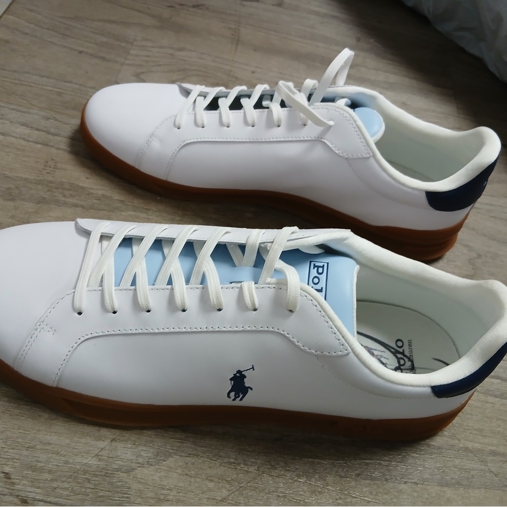 Polo by Ralph Lauren White and Blue Sneakers for Men